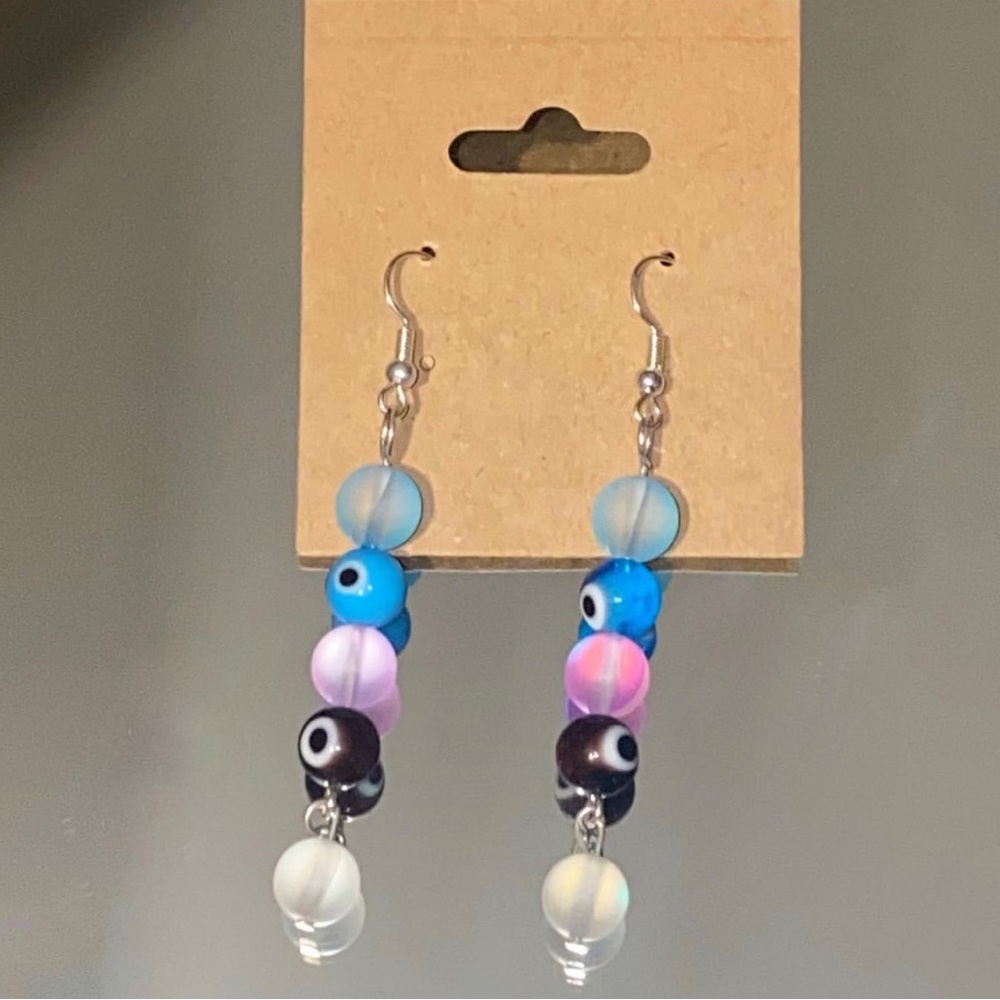 Evil eye earrings